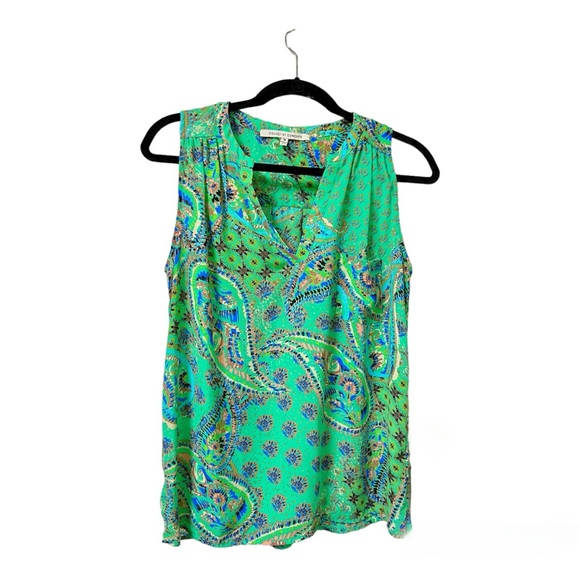 🦚Collective Concepts green sleeveless top. - Picture 3 of 4